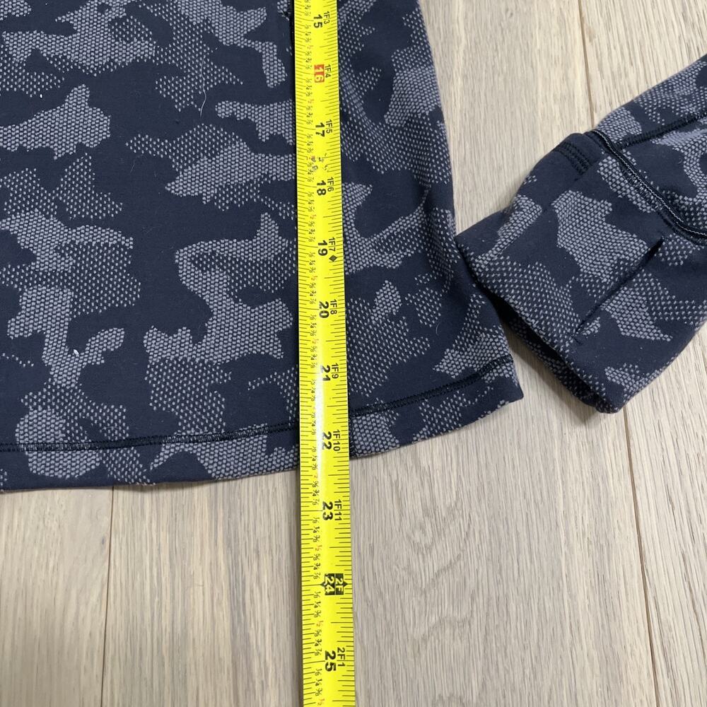 Lululemon Run Briskly 1/2 Zip Heritage Camo Jacquard Black Lunar Rock Size 4 - Picture 6 of 8
